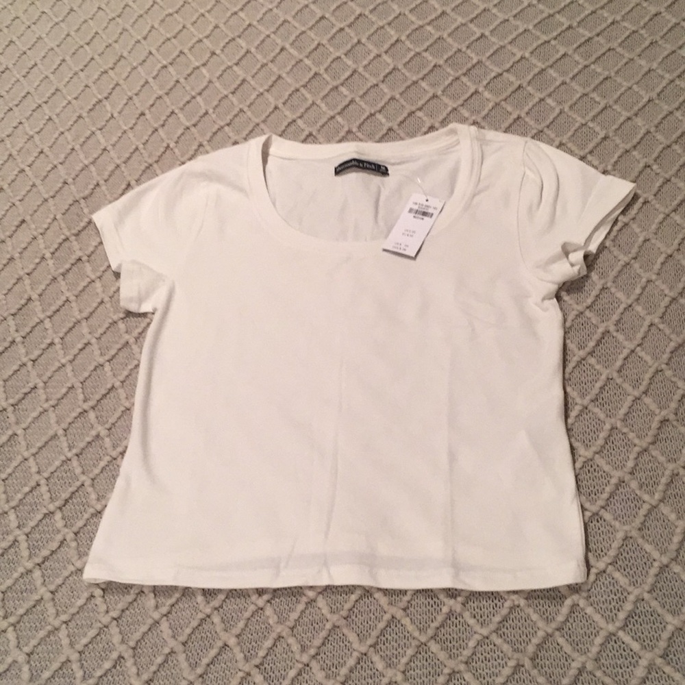 A white, round neck t-shirt